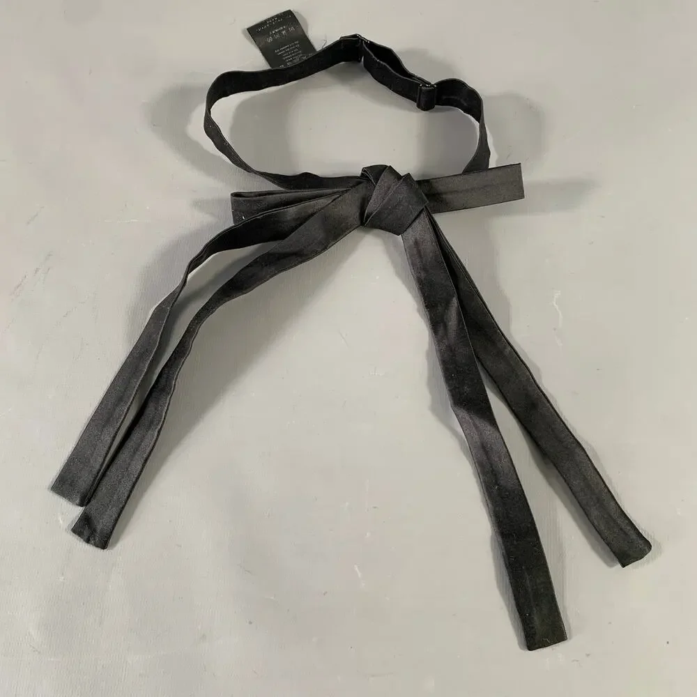 ANNE FONTAINE Black H07762 Silk Satin Bow Tie